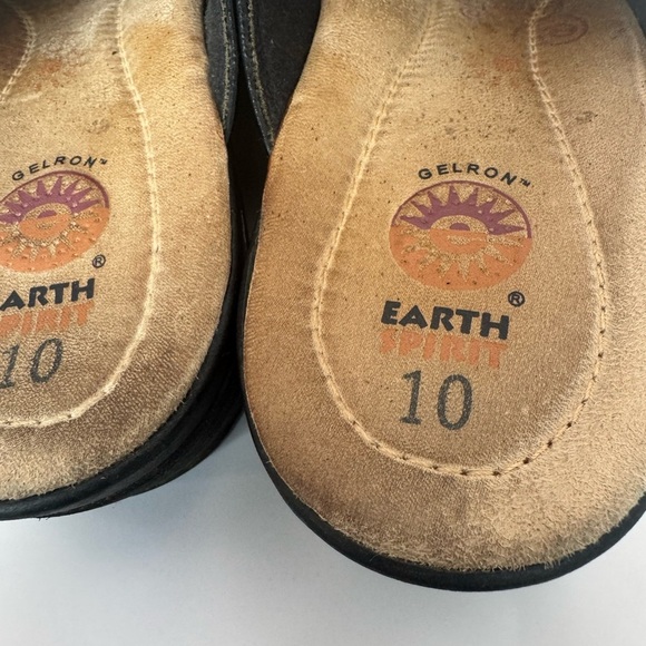 Earth Spirit Gelron Women's Black Vegan Leather Buckle Accent Slip-On Mules 10 - Picture 12 of 14